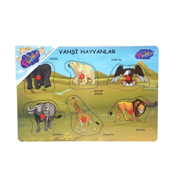 ONY-328 329 Onyıl, Ahşap Tutmalı Vahşi Hayvanlar ürün görseli 1
