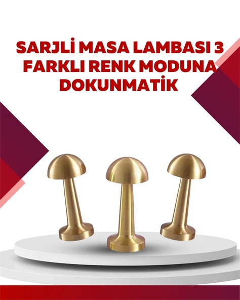 Şarjlı Dimmerli LED Masa Lambası – 4-8 Saat Aydınlatma ürün görseli 1
