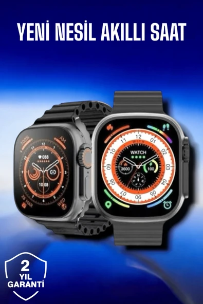 45 MM Gri Kasa Ultra Akıllı Saat Sesli Görüşme, Sağlık Takibi, Suya Dayanıklı ürün görseli 1