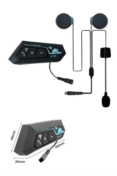 Bluetooth Kask Kulaklığı Intercom 5.0 Bluetooth Android ve İOS Uyumlu - Resim 5