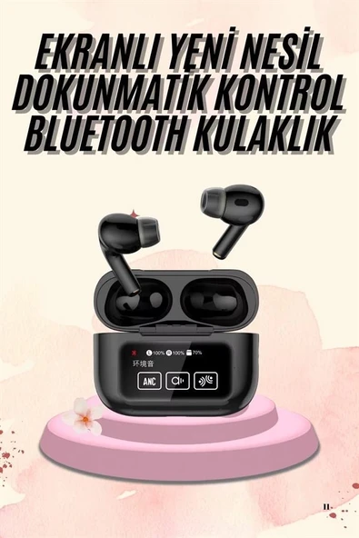 Yeni Nesil Pro Ekranlı Bluetooth Kulaklık 5.0 Bluetooth - Resim 2