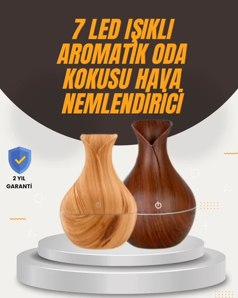 Aromaterapi Özellikli Ultrasonik Taşınabilir Oda ve Ofis Nemlendirici ürün görseli 1