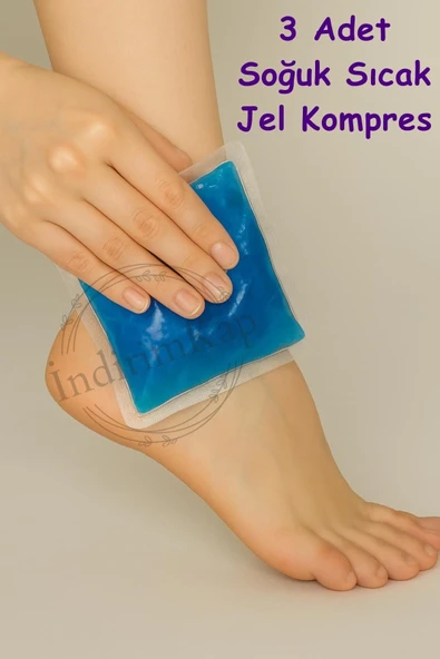 3 Adet Termojel Sıcak Soğuk Kompres Jel Buz Paketi, 3 Adet Soğutucu Jel Isıtıcı Jel Kompres 13x13cm ürün görseli 1