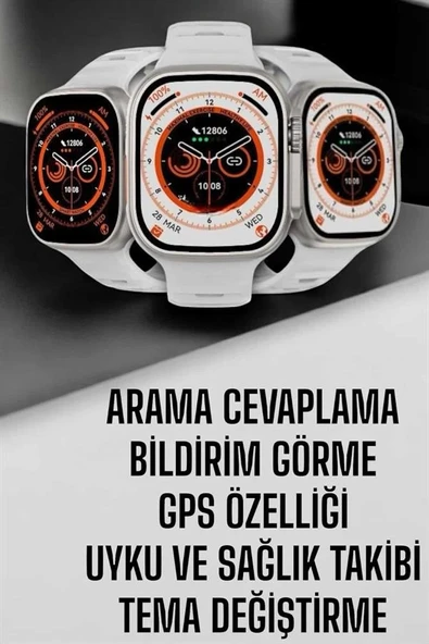 Akıllı Saat Nabız Ölçebilen Yeni Nesil GPS ve Adımsayar Özelliği ürün görseli 1