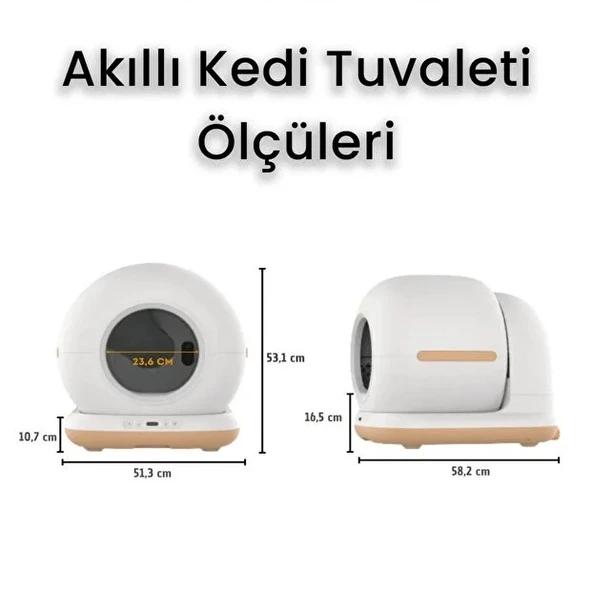 HD Kameralı Akıllı Kedi Tuvaleti - Resim 4