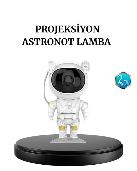 Astronot Projeksiyon Lambası Bluetooth Müzikli ve Uzaktan Kumandalı ürün görseli 1