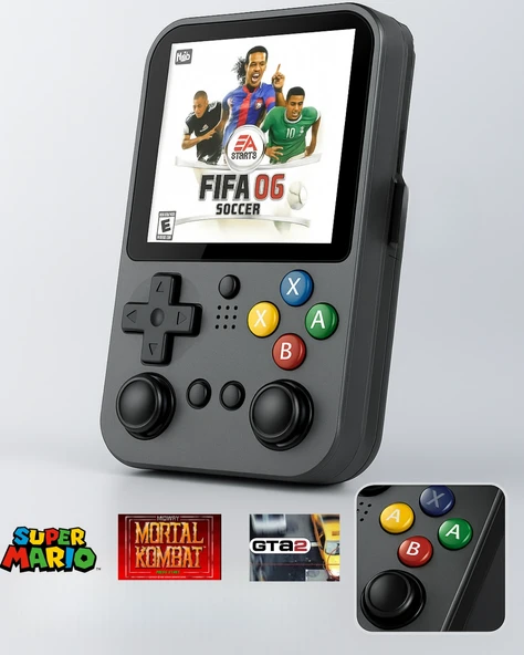 Taşınabilir Nostalji Oyun Konsolu 3.5'' HD Ekran PSP/PS1/GBA/NES 10.000 Oyunlu El Atarisi ürün görseli 1