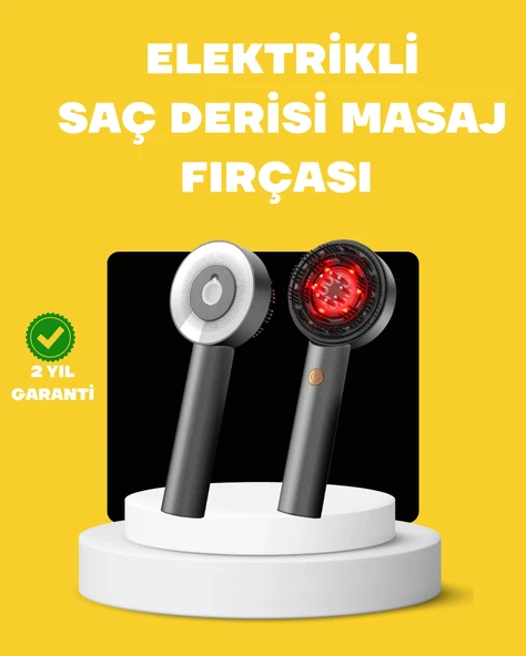 LED Teknolojili Elektrikli Saç Masaj Fırçası Mikro Akımlı ürün görseli 1