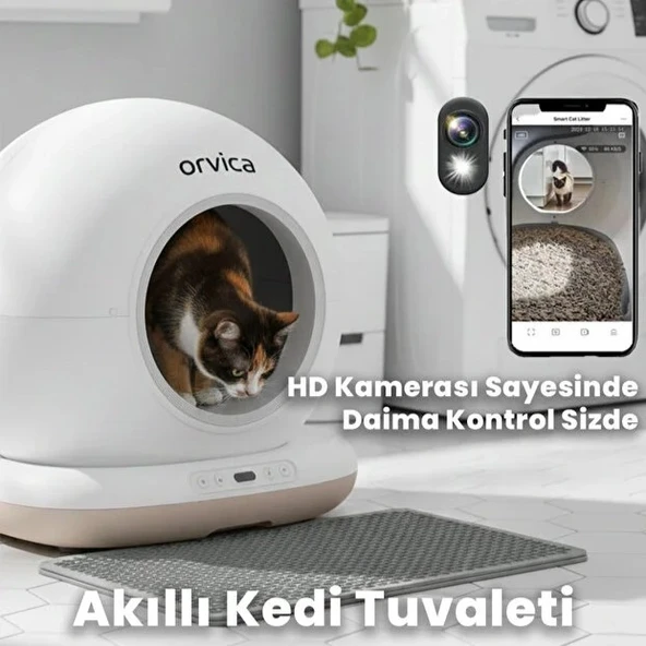HD Kameralı Akıllı Kedi Tuvaleti ürün görseli 1