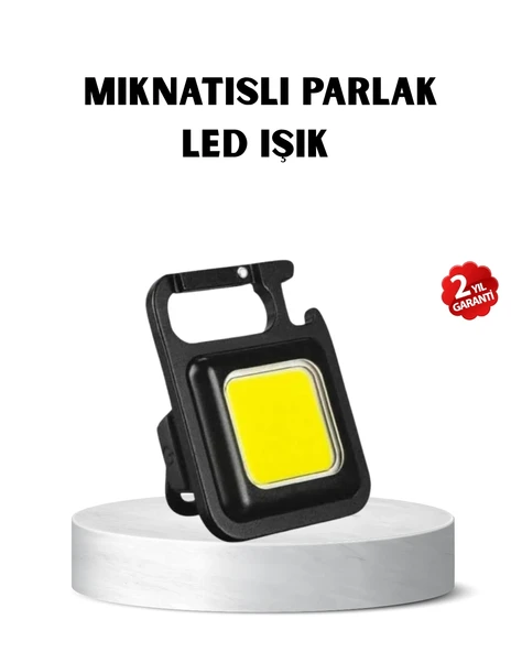 USB Type-C Şarjlı Mini Fener – Manyetik, Katlanabilir ve Şişe Açacaklı Tasarım ürün görseli 1