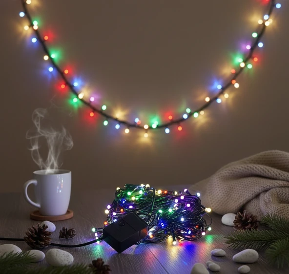 LED Damla Uçlu RGB Dekoratif Işık 10 Metre 100 ürün görseli 1