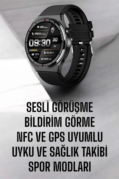 Akıllı Saat Nabız Sensörlü Bildirim Görebilen Spor Modları GPS Takibi ürün görseli 1