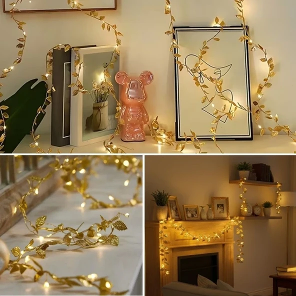 3 Metre Yaldızlı Gold LED Işık - Resim 5