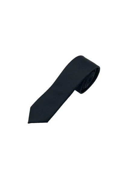 Brianze 5 Cm Siyah Diagonel Çizgili Slim Kravat ürün görseli 1