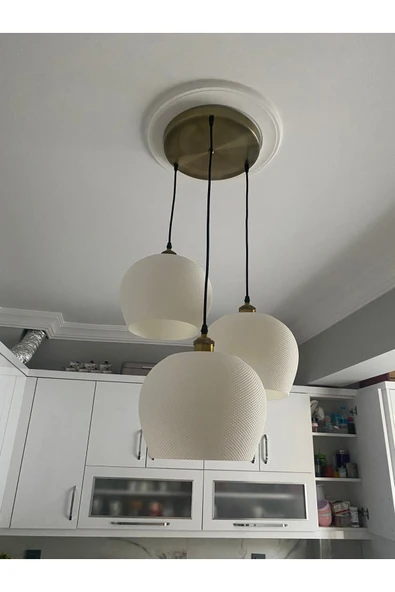 NESTVİBE Modern Tarzda Sarkıt Salon Mutfak Yatak Odası Için 3'lü Bohem Avize (RUSTİK AMPUL HEDİYELİ) Nestvibe ürün görseli 1