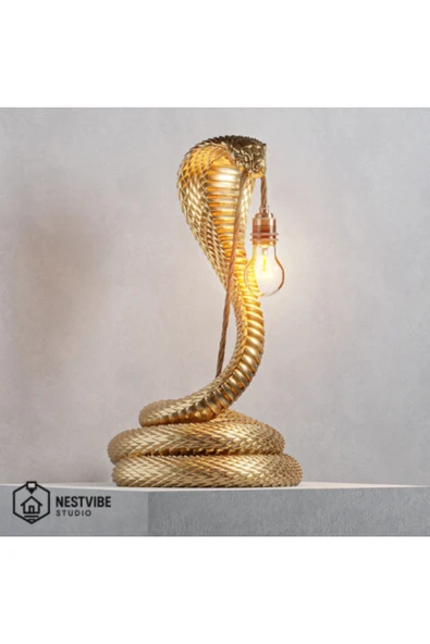 NESTVİBE Kobra Tasarımlı Şık Masa Lambası Nestvibe özel seri ürün görseli 1