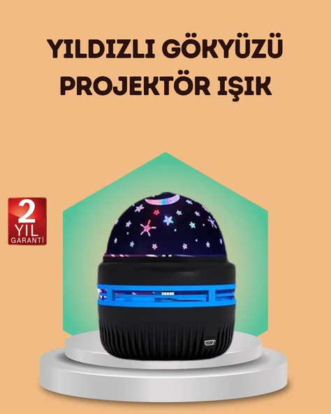 USB Galaxy Projektör Lamba – Romantik Atmosfer, Çocuk Odası, Parti ve Düğün Işığı ürün görseli 1
