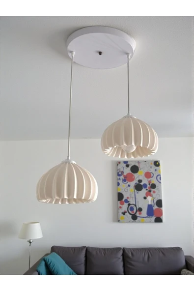 NESTVİBE Solis 2’li Sarkıt Avize | Modern Tasarım İç Mekan Avizesi Pinterest ve Bohem Tarz Nestvibe ürün görseli 1