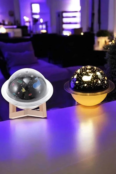 Hava Nemlendirici Masa ve Gece Lambası USB Projeksiyon Aromaterapi ürün görseli 1