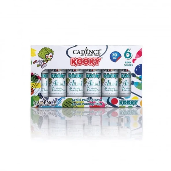 Cadence Kooky Pouring Set 6 Renk x 70 ml ürün görseli 1