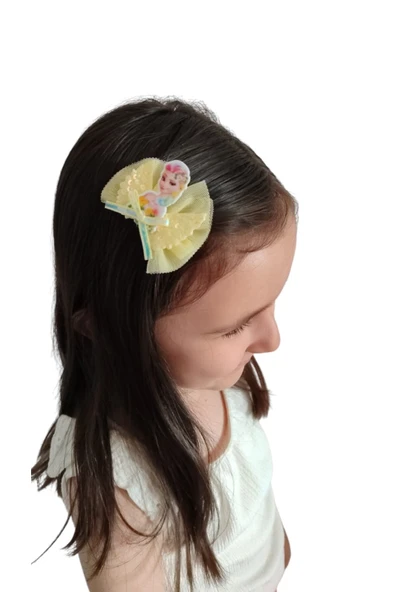 FAMEMUS ACCESSORY Pullu Kanat Üzeri Elsa Model Karışık Renk Çocuk Pens Toka ürün görseli 1