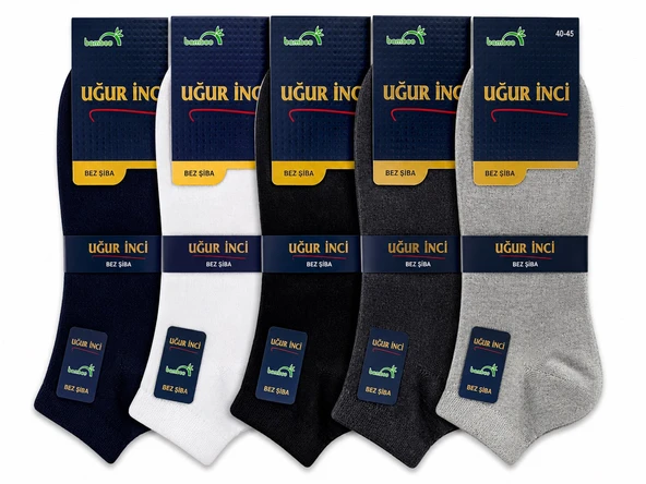 Uğur İnci Bambu Çorap Unisex Nefes Alabilen Terletmez Antibakteriyel Yumuşak Günlük Çorap 6 lı paket ürün görseli 1