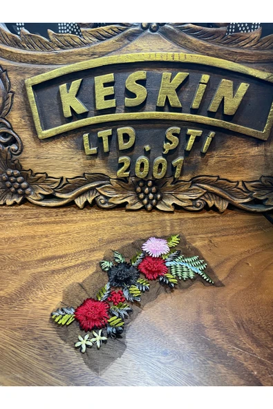 KESKİN AKSESUAR TÜL NAKIŞLI ÇİÇEK APLİKE ürün görseli 1