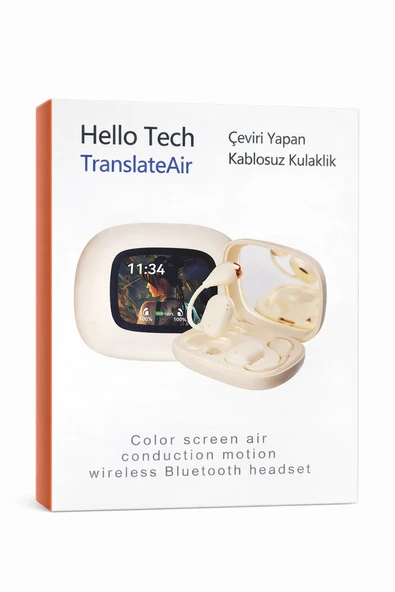 Hellotech AI Language Translator Air Kulaklık, Dokunmatik Ekranlı Sınırları Kaldıran Akıllı Çeviri ürün görseli 1