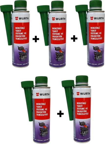 Würth Benzinli Yakıt Sistemi Ve Enjektör Tem.300 Ml 5 Adet ürün görseli 1