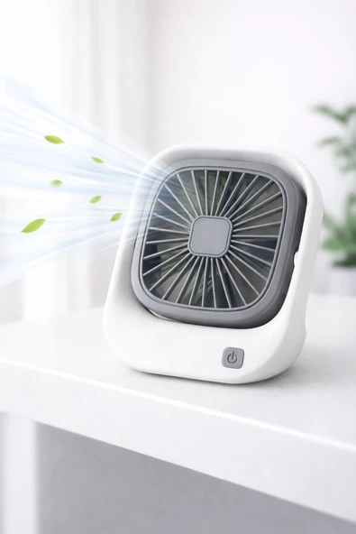 YK Desıgn ZB083 Masa Üstü Mini Fan – Sessiz Çalışma, Kompakt ve Taşınabilir Tasarım ürün görseli 1