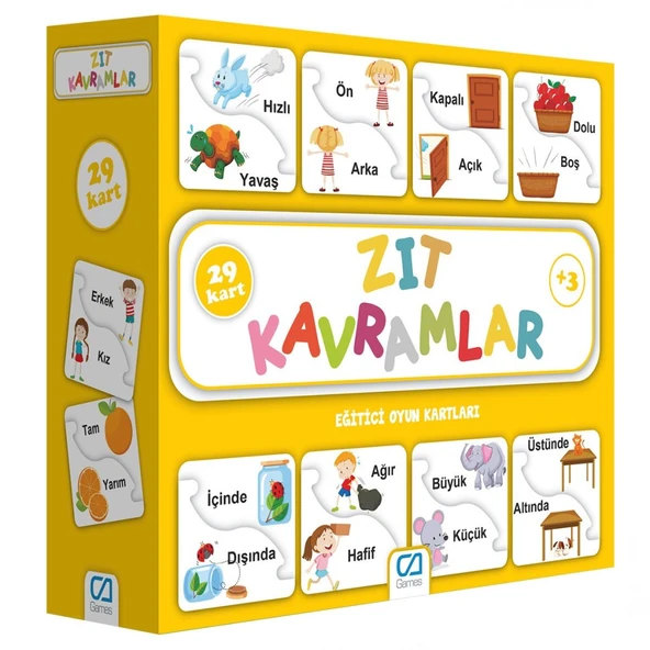 Zıt Kavramlar Eğitici Oyun Kartları ürün görseli 1