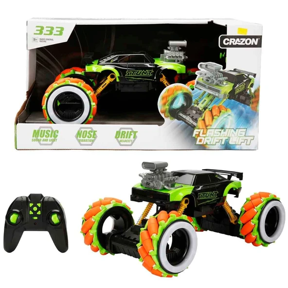 Flashing Drift Light USB Şarjlı Akrobasi Arabası - 43 cm Dev Boyut Sesli ve Işıklı ürün görseli 1