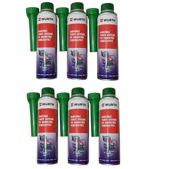 Würth Benzinli Yakıt Sistemi Ve Enjektör Tem.300 Ml 6 Adet ürün görseli 1