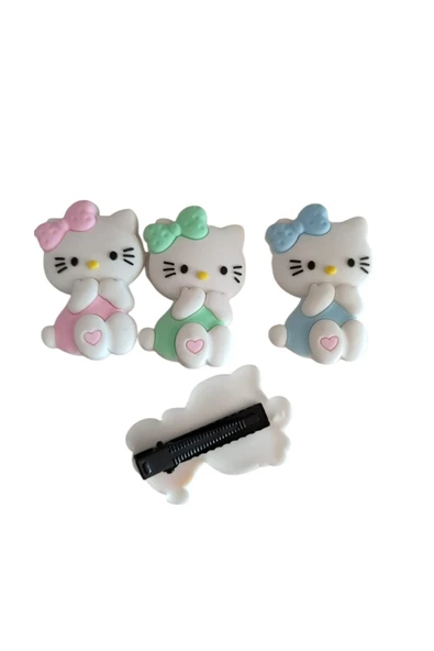 FAMEMUS ACCESSORY Hello Kitty Figürlü Sevimli Saç Tokası – 1 Adet Gönderim (10493)( Renk Seçimi Için Mesaj Atınız) ürün görseli 1