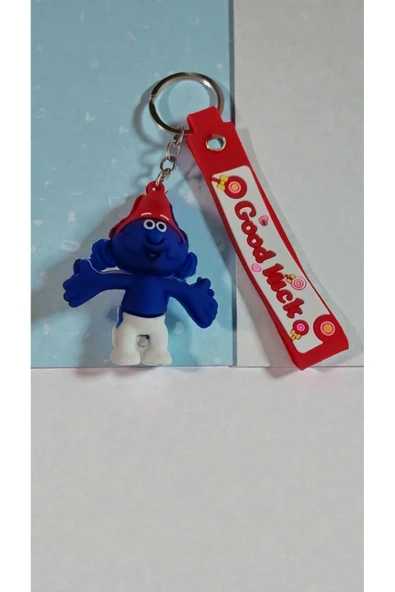 FAMEMUS ACCESSORY Şirinler Anahtarlık renkli Karışık gelir 1 adet Çanta Süsü Aksesuar ürün görseli 1