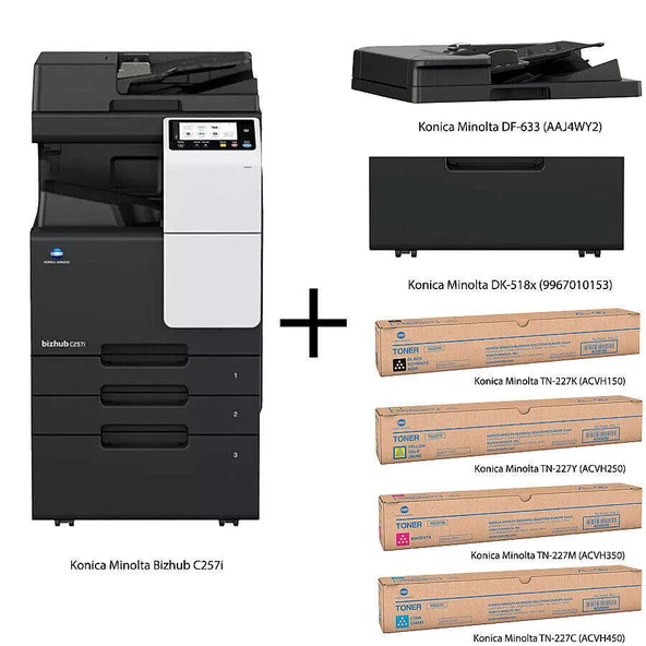 Konica Minolta Bizhub C257i Çok Fonksiyonlu Renkli Lazer Yazıcı ürün görseli 1