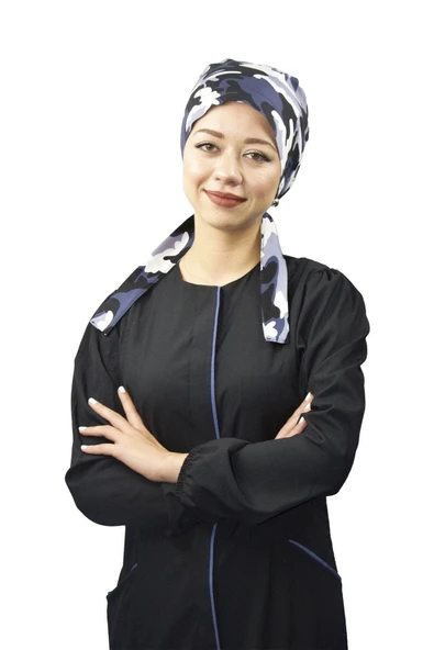 Tesettür Kamuflaj Desenli Doktor Hemşire Hastane Aşçı Cerrahi Tesettür Bonesi ürün görseli 1