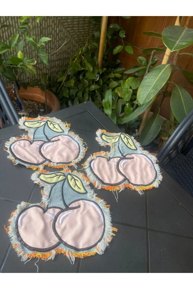 Ciciş Aksesuar KOT APLİKE DİKME [PEMBE KİRAZLAR] ürün görseli 1