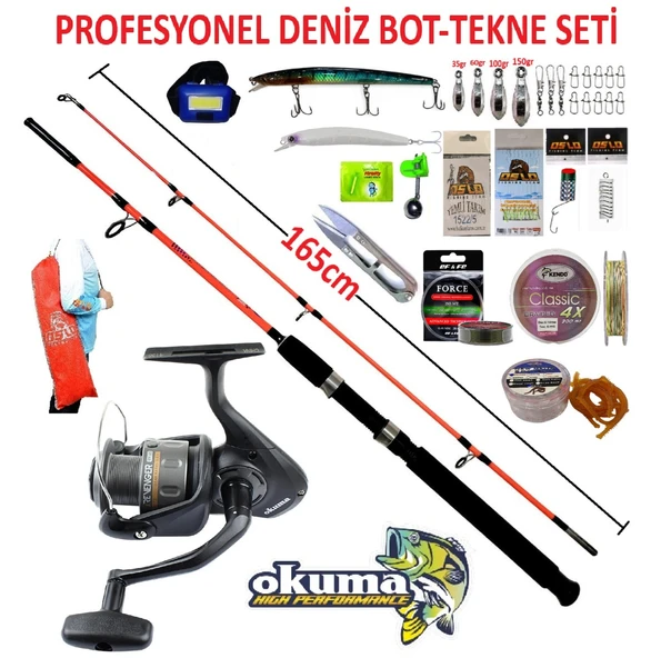 Okuma Revenger Rv-65 165cm 100-250gr Kendo Holiday Boat Profesyonel Deniz Tekne ve Bot Olta Takımı Seti ürün görseli 1