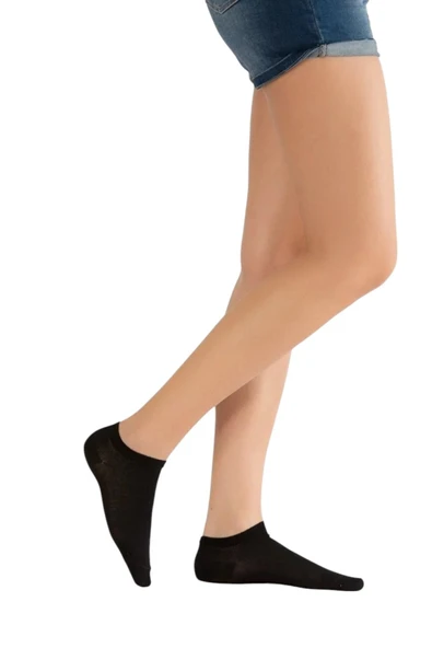 FAMEMUS ACCESSORY Siyah Terletmez Patik Çorap Yazlık Kısa Çorap Kadın Çorap Ve Erkek Çorap 3 çift ürün görseli 1