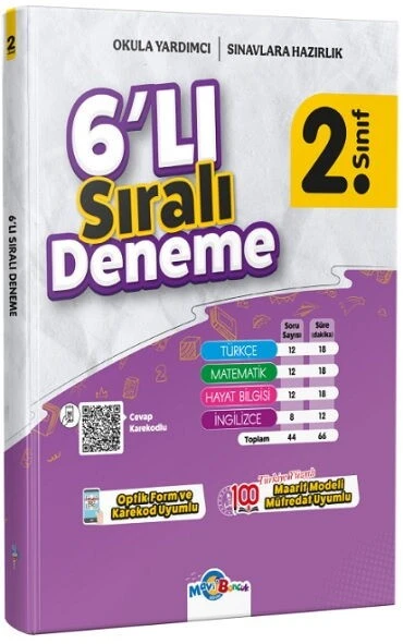 Mavi Boncuk 2. Sınıf Deneme Sıralı 6'lı ürün görseli 1