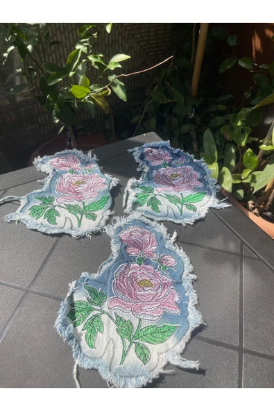 Ciciş Aksesuar KOT APLİKE DİKME [TOZ PEMBE BÜYÜK GÜL] ürün görseli 1