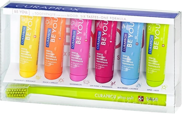 Curaprox Be You Whitening Set 6 x 10 ml + Diş Fırçası ürün görseli 1
