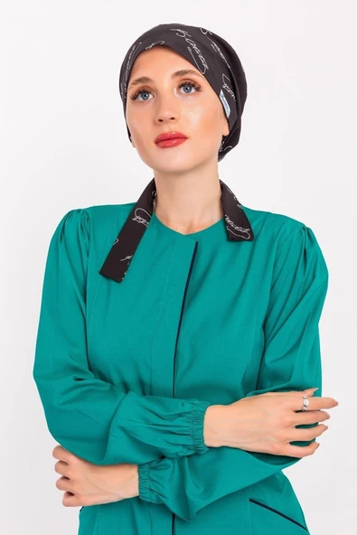 Tesettür Bone Siyah Çoklu Ata Cerrahi Bone ürün görseli 1