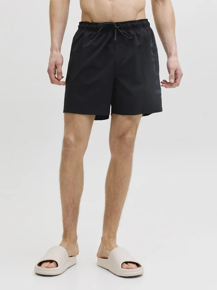 JACK JONES Yazı Baskılı Erkek Deniz Şortu 12291391 ürün görseli 1