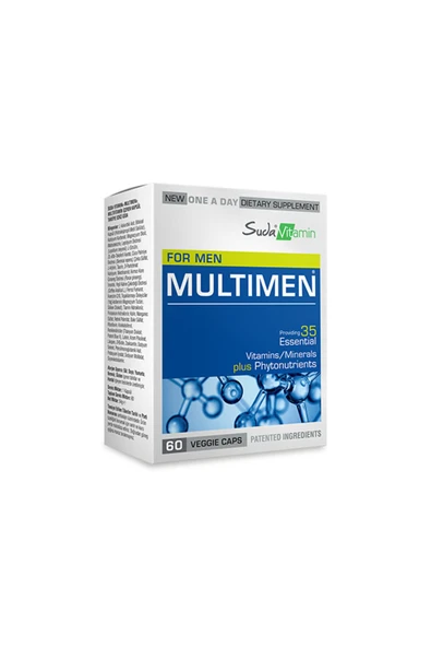 Suda Vitamin Multimen For Men Multivitamin 60 Bitkisel Kapsül ürün görseli 1
