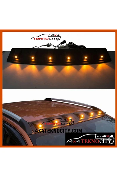 FORD RANGER T6 2012 - 2015 LEDLİ MOONVİSÖR TAVAN KEBİ TURUNCU LED Off-Road Aksesuarı ürün görseli 1