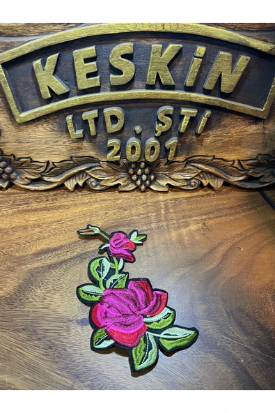 KESKİN AKSESUAR PEMBE GÜL APLİKE YAPIŞTIRMA ürün görseli 1