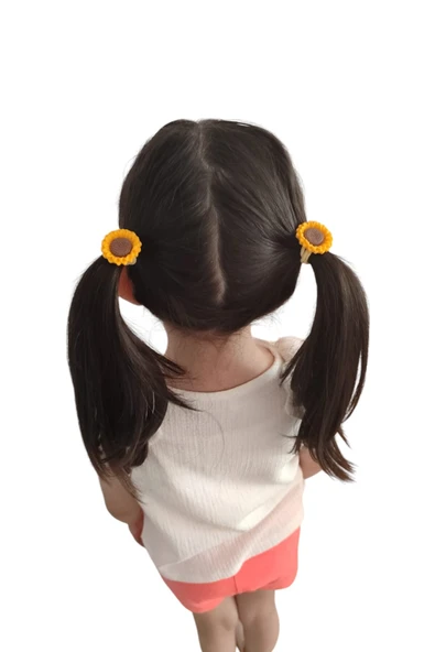 FAMEMUS ACCESSORY Ay Çiceği Figürlü Çocuk Lastik Toka ürün görseli 1