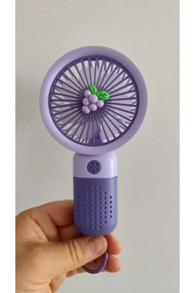 FAMEMUS ACCESSORY Yüksek Üflemeli Kola Takılan El Mini Fan Mor Renk ürün görseli 1